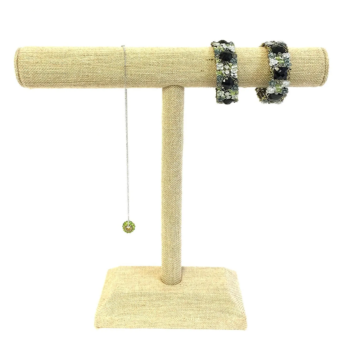 12 1/2" Beige Linen Single Round T-Bar Display