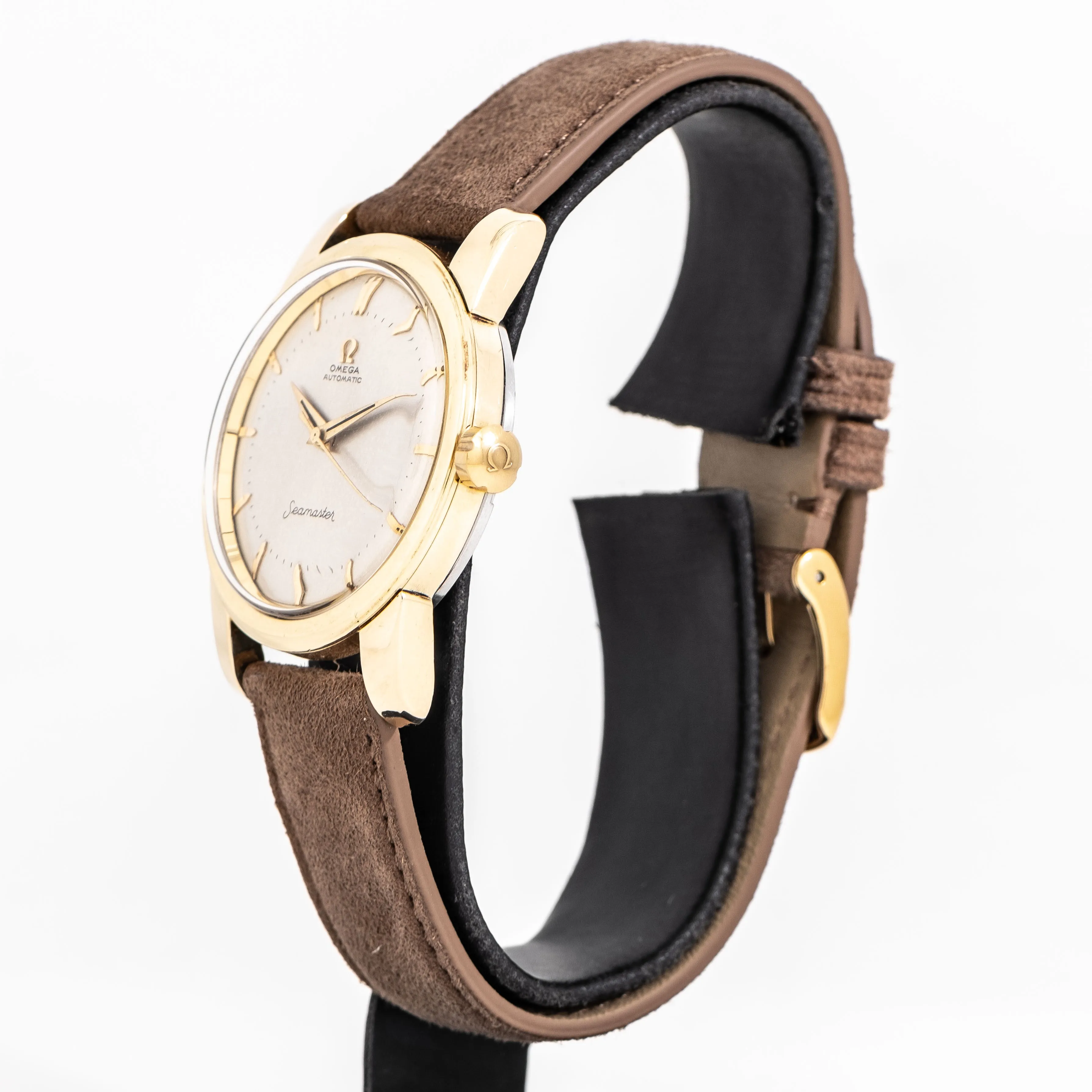 1954 Vintage Omega Seamaster Ref. C2577-3 SC 14k Yellow Gold Shell Over Stainless Steel Watch( #14976)