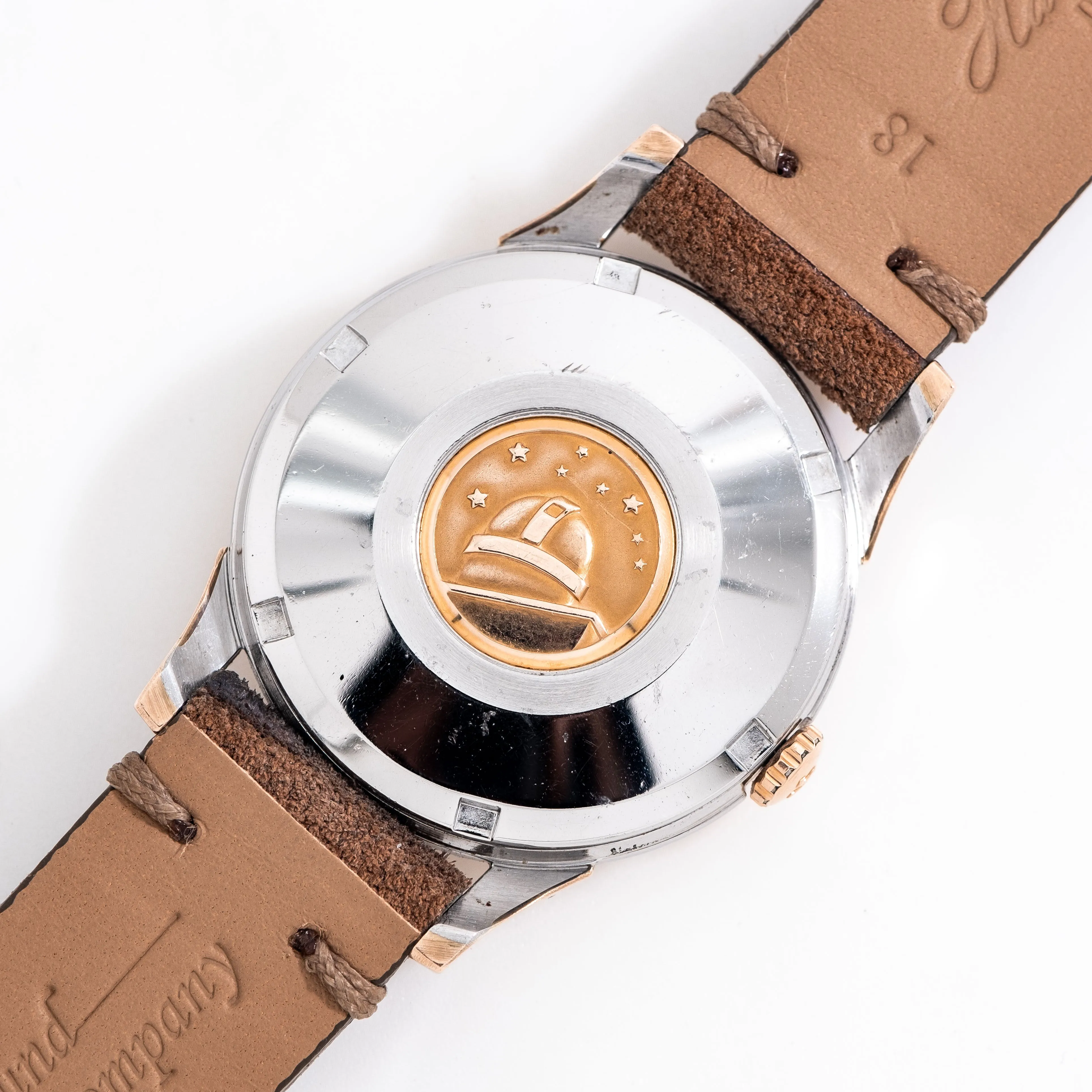 1959 Vintage Omega Constellation Date Ref. 14393 1 SC in 14k Rose Gold Cap Over Stainless Steel (# 14497)