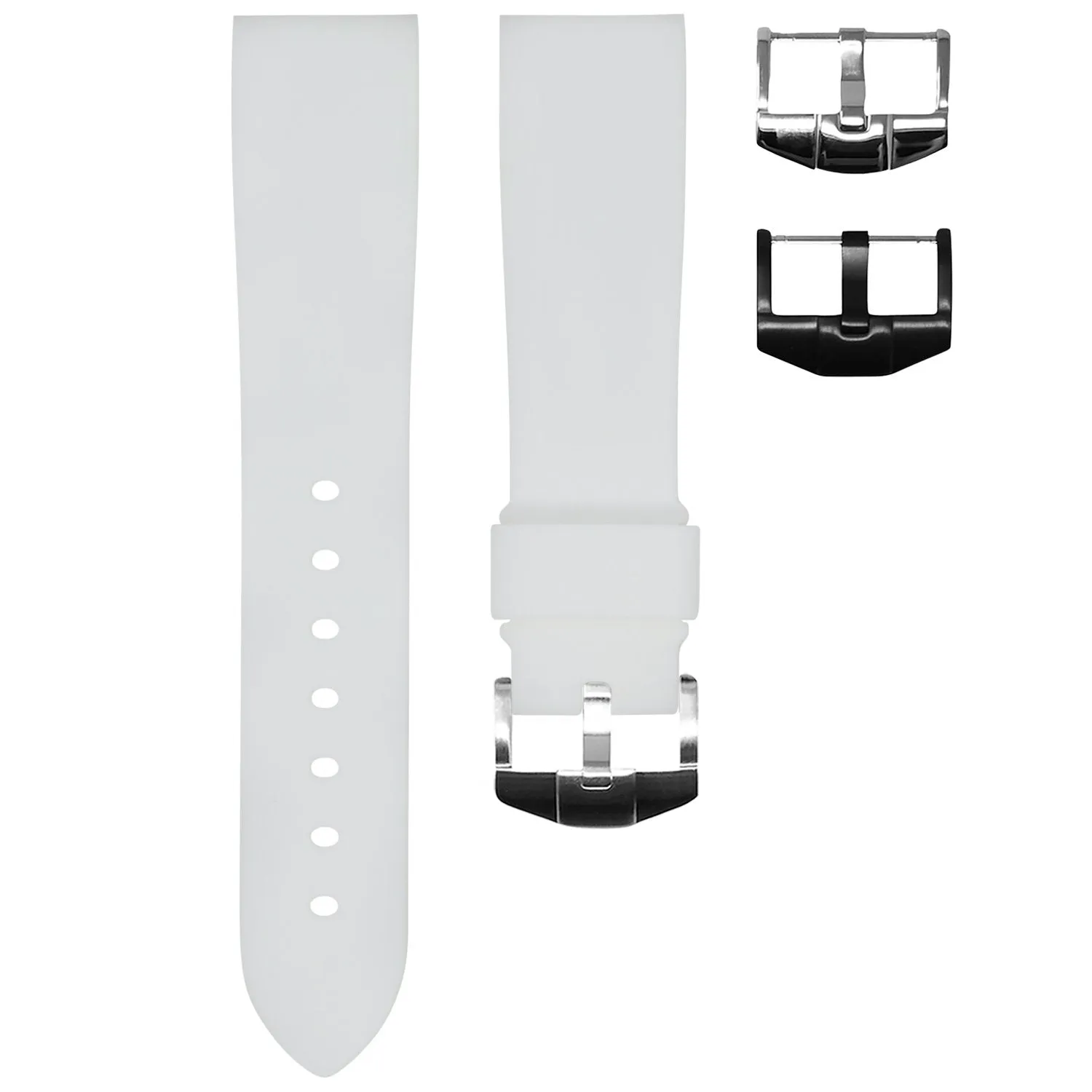 20MM LUG WIDTH STRAP - ARCTIC WHITE RUBBER