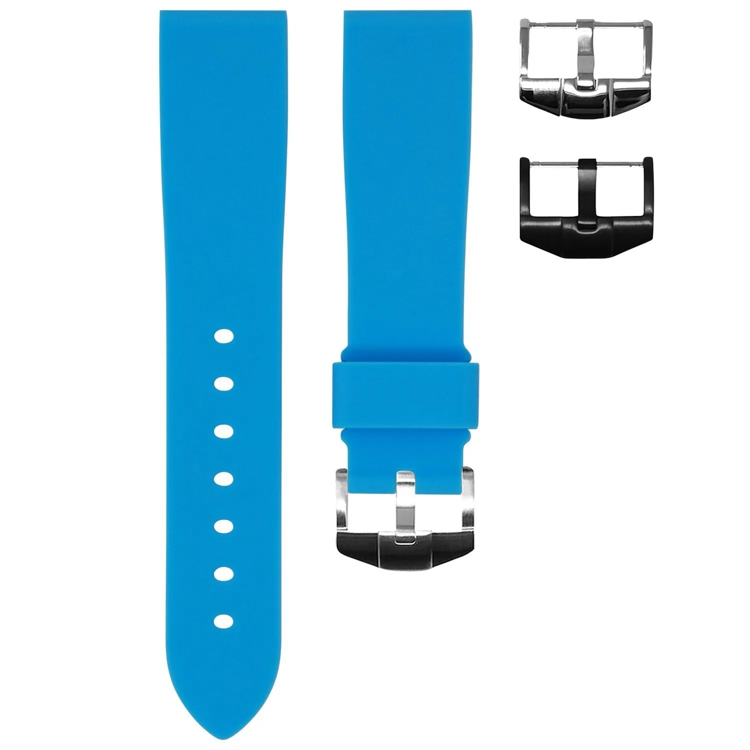 20MM LUG WIDTH STRAP - MIAMI BLUE RUBBER