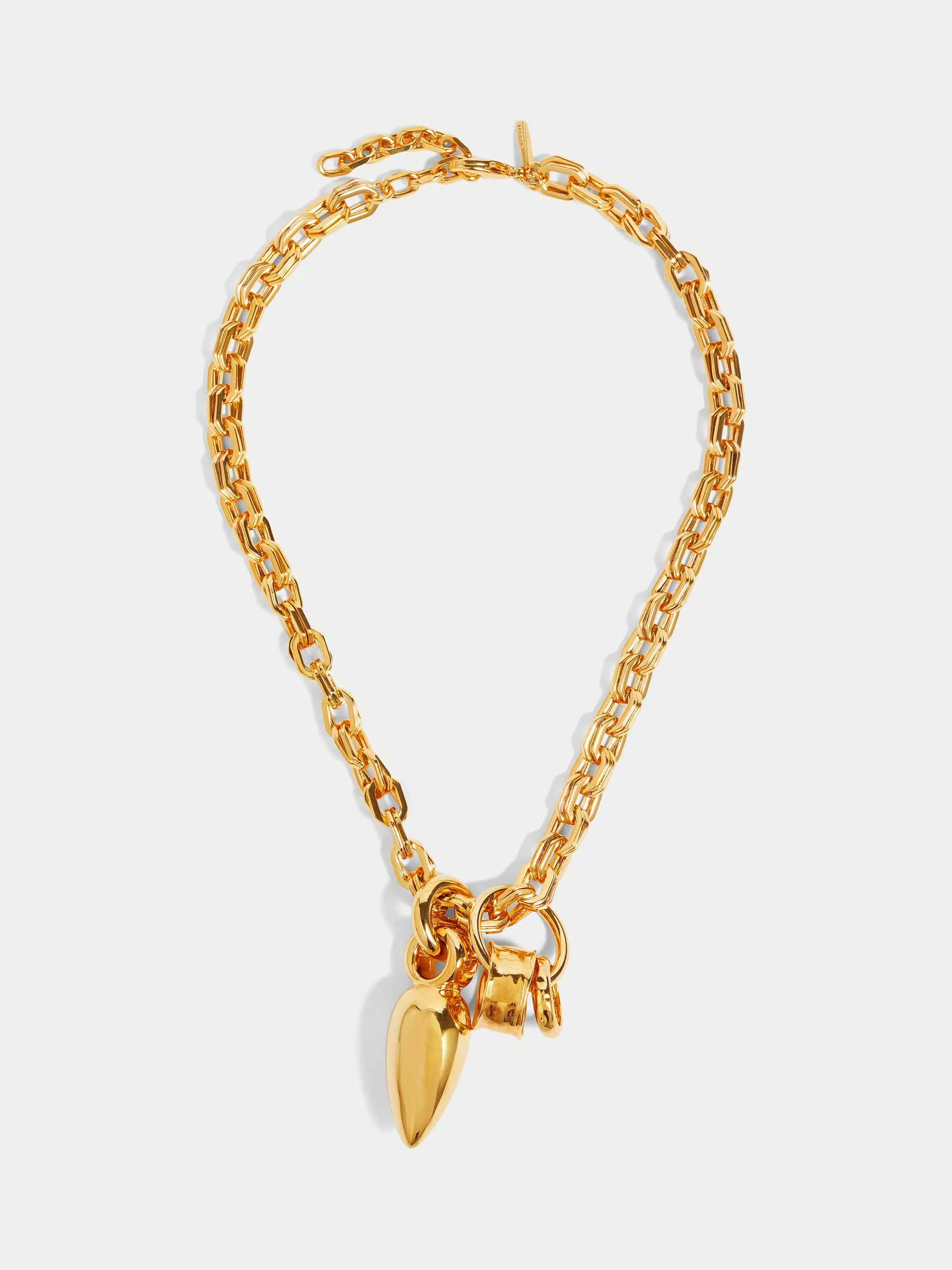 24kt gold-plated pendant necklace