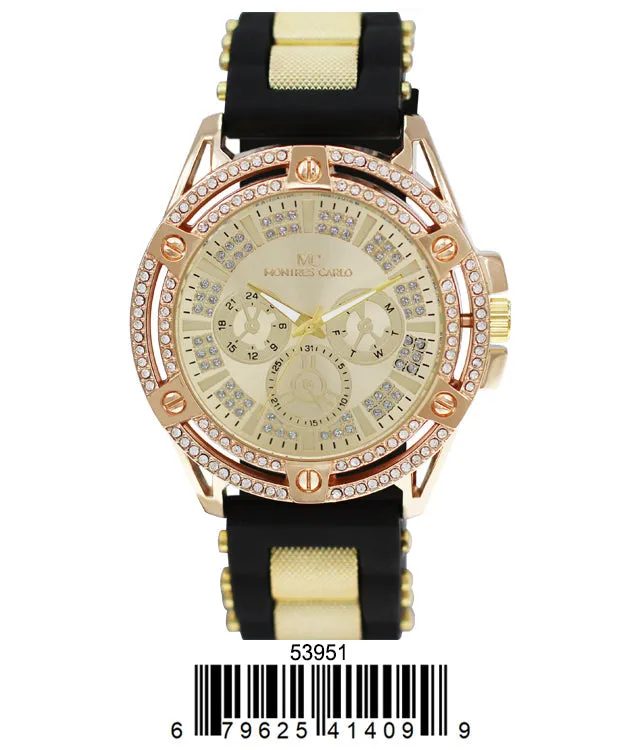5395 - Montres Carlo Watch with Silicone Band