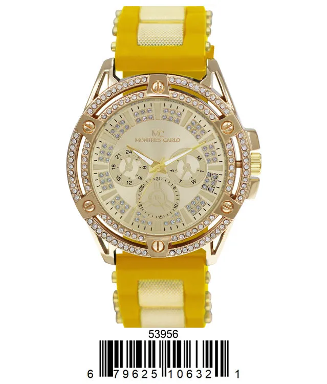5395 - Montres Carlo Watch with Silicone Band