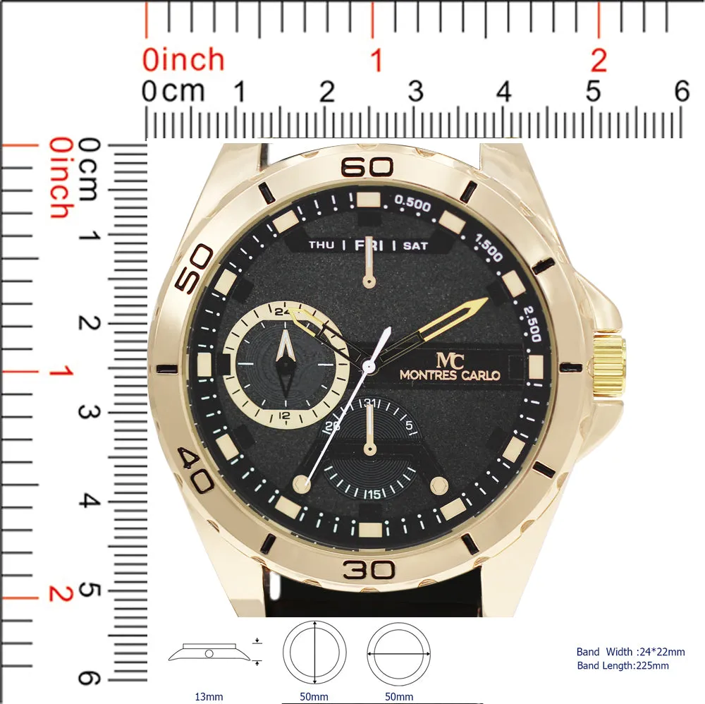 5396-Montres Carlo Silicone Band Watch