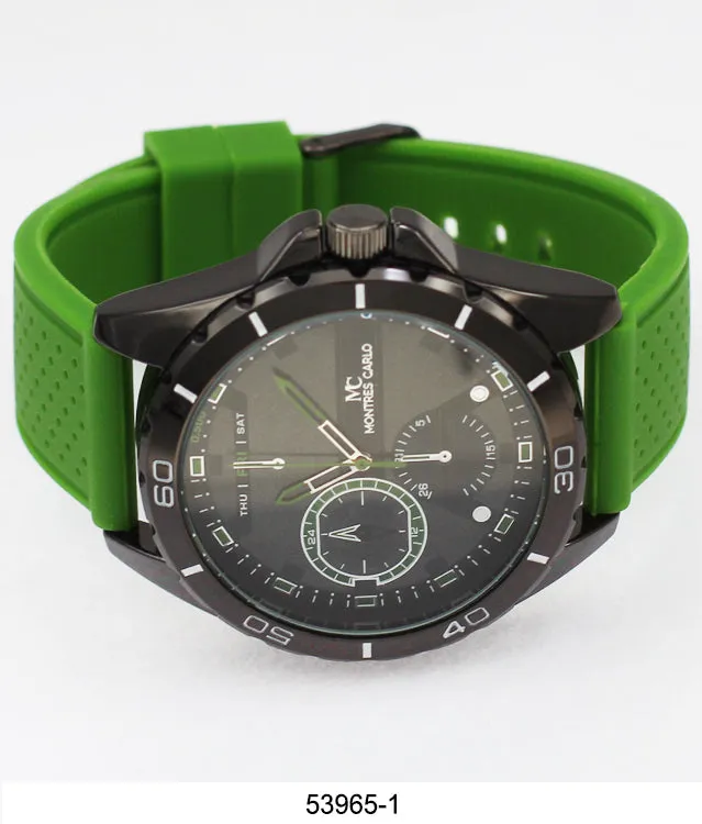5396-Montres Carlo Silicone Band Watch