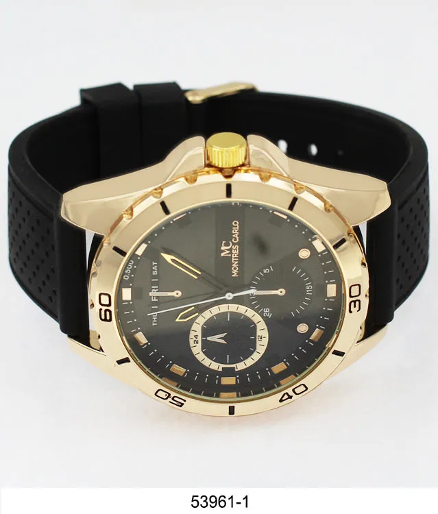 5396-Montres Carlo Silicone Band Watch