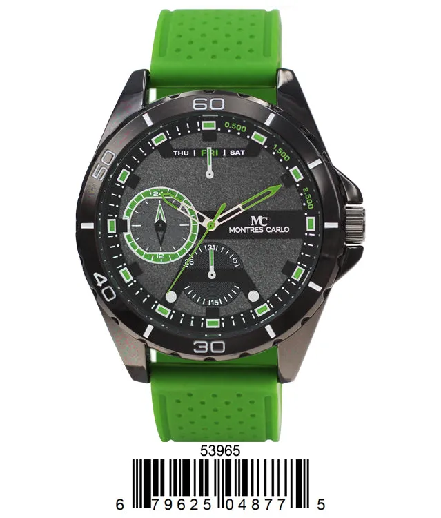 5396-Montres Carlo Silicone Band Watch