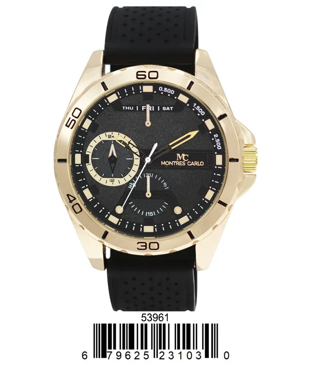 5396-Montres Carlo Silicone Band Watch