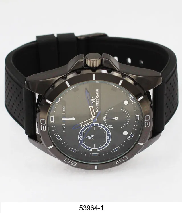 5396-Montres Carlo Silicone Band Watch