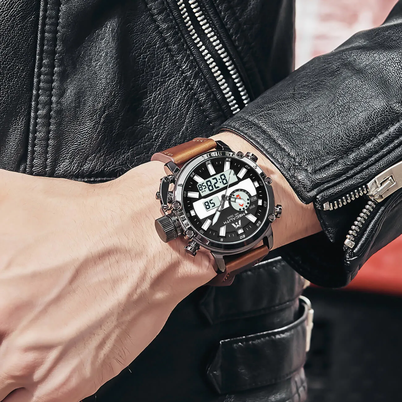 8229M | Quartz Men Watch | Leather Band