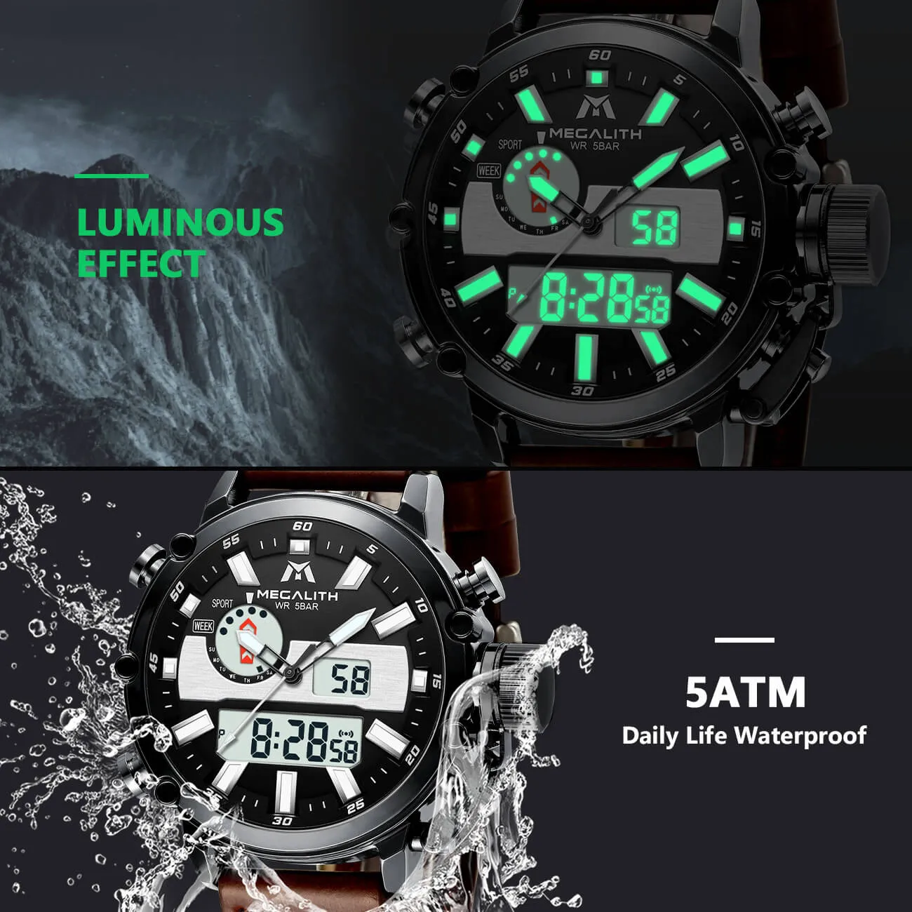 8229M | Quartz Men Watch | Leather Band