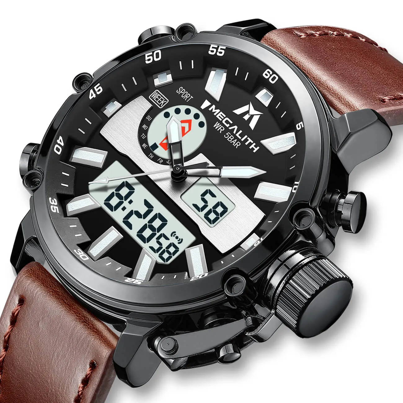 8229M | Quartz Men Watch | Leather Band