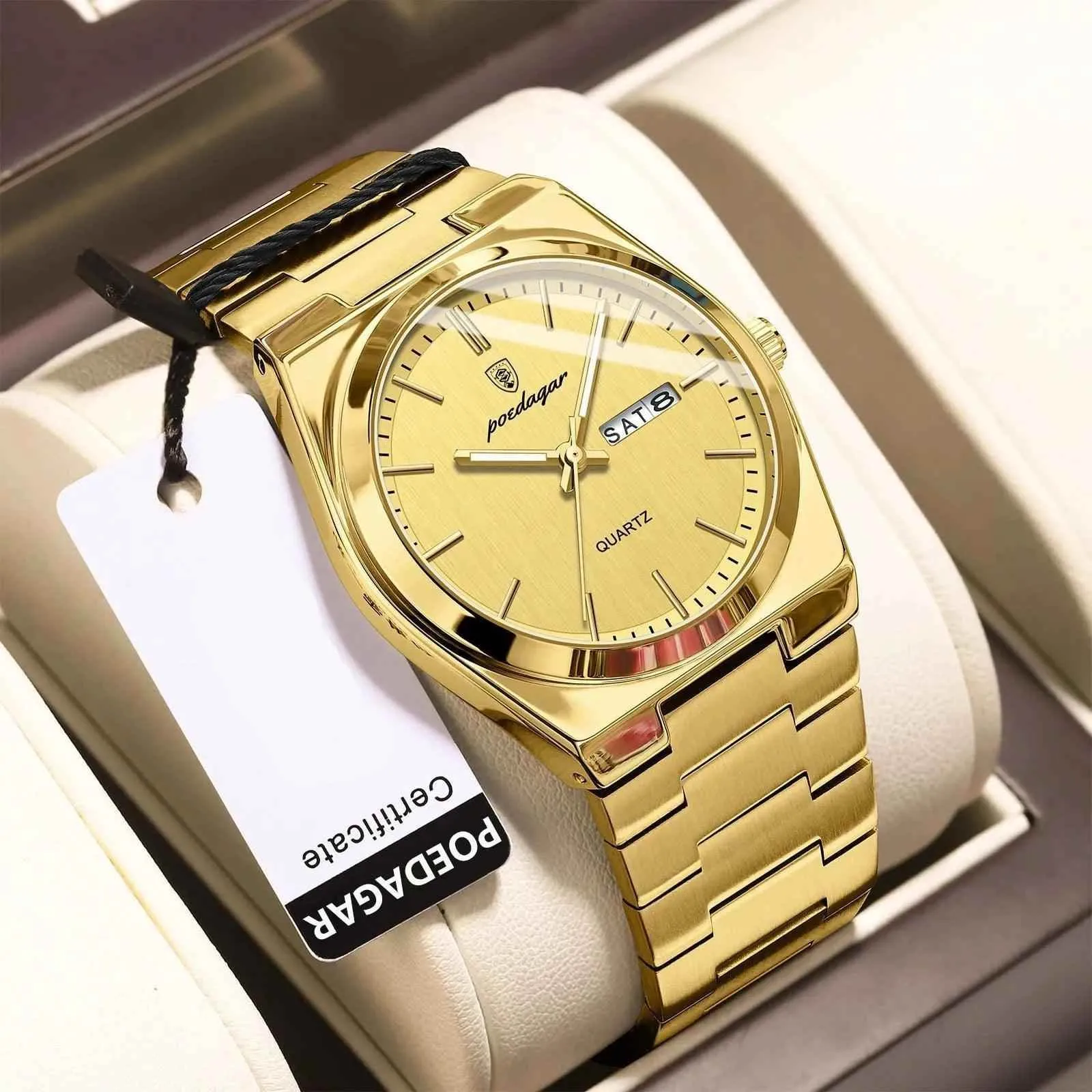 930 Men's Simple Watch - Stainless Steel Luxury Quartz Wristwatch