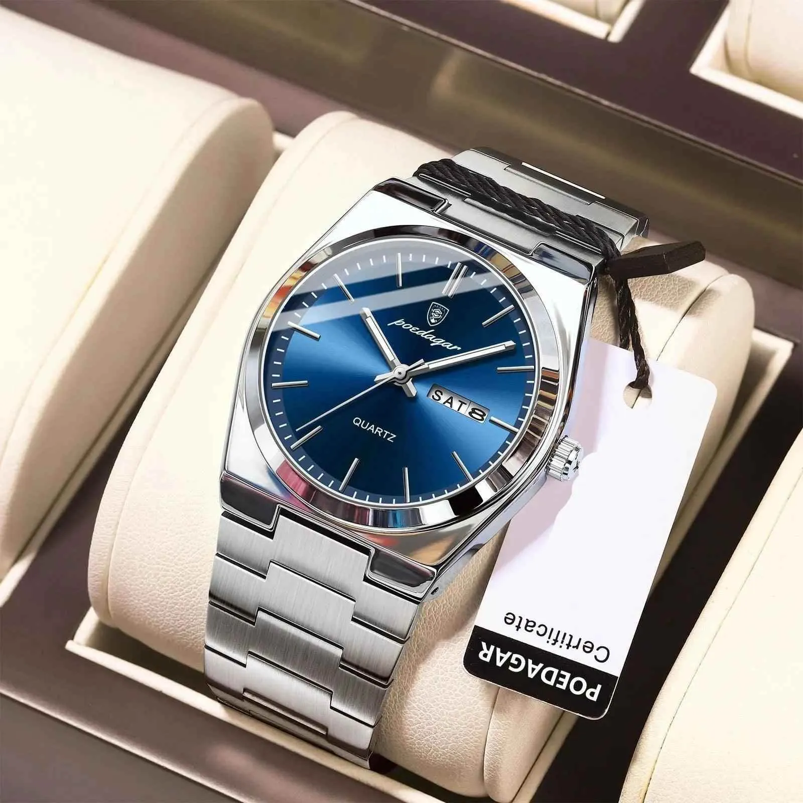 930 Men's Simple Watch - Stainless Steel Luxury Quartz Wristwatch
