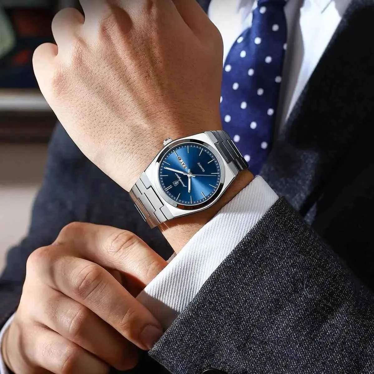 930 Men's Simple Watch - Stainless Steel Luxury Quartz Wristwatch