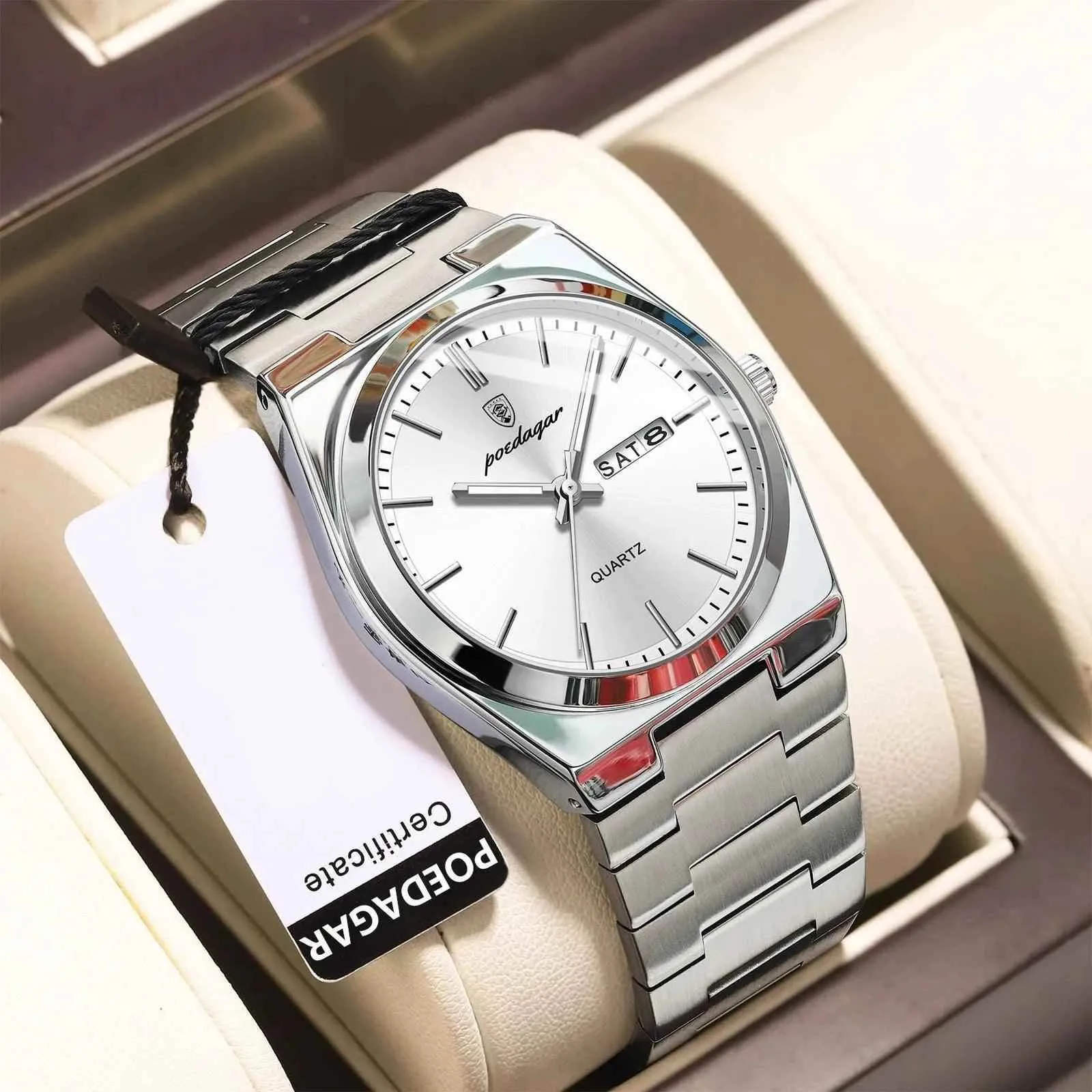 930 Men's Simple Watch - Stainless Steel Luxury Quartz Wristwatch