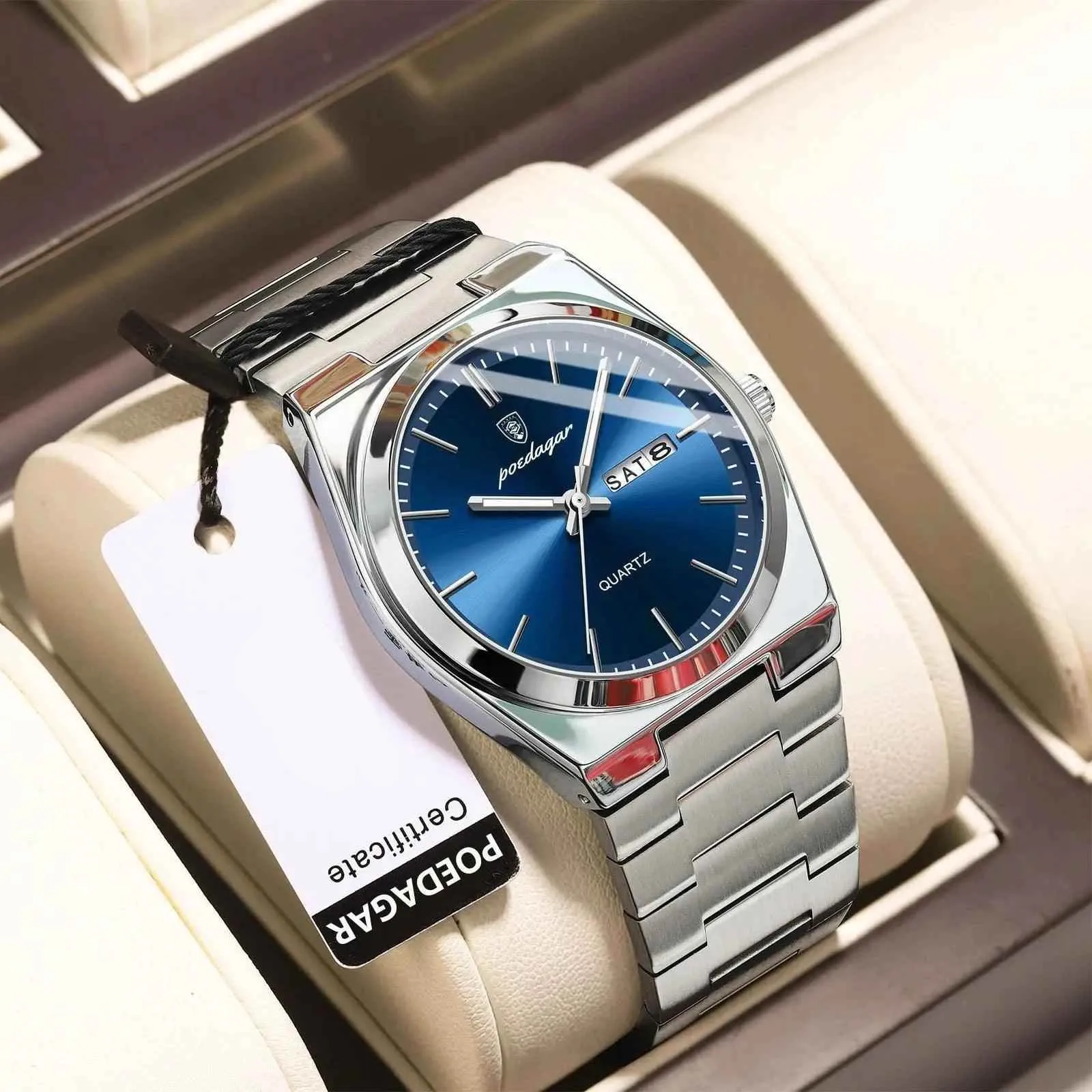 930 Men's Simple Watch - Stainless Steel Luxury Quartz Wristwatch