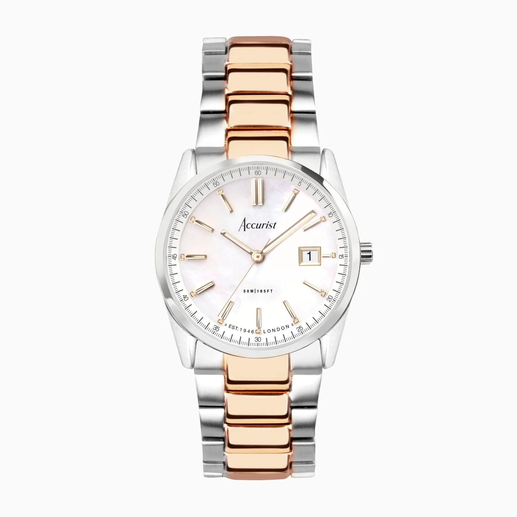 Accurist Ladies Two Tone Stainless Steel Bracelet Watch