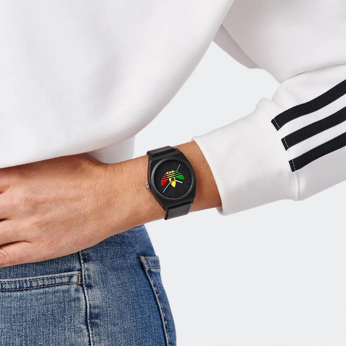 Adidas Originals Project Two Grfx Unisex Black 38 mm Dial Analog Watch - AOST24071