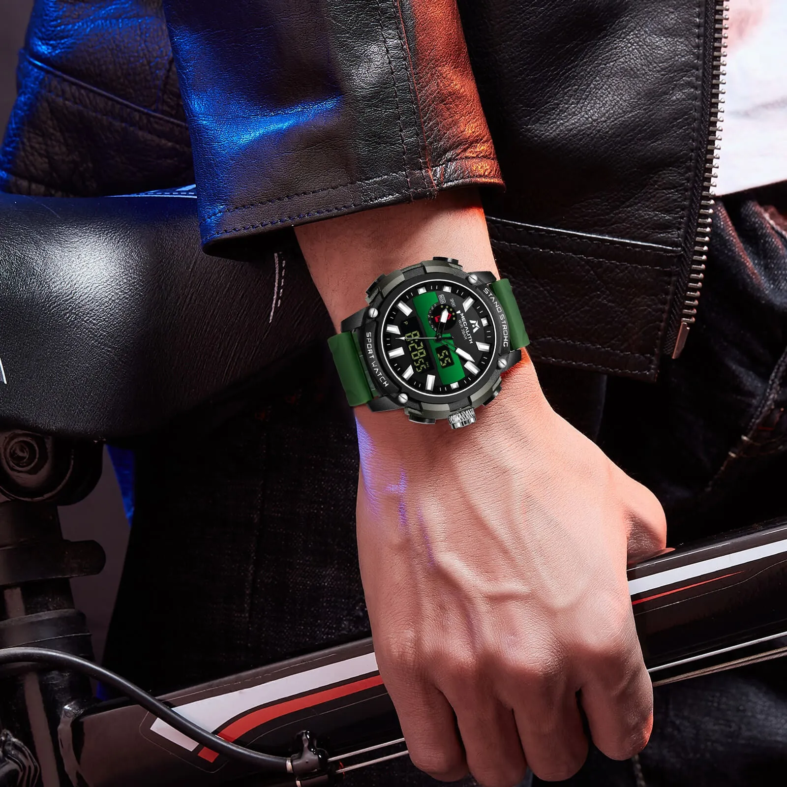 Analog Digital Watch | Rubber Band | 8265M
