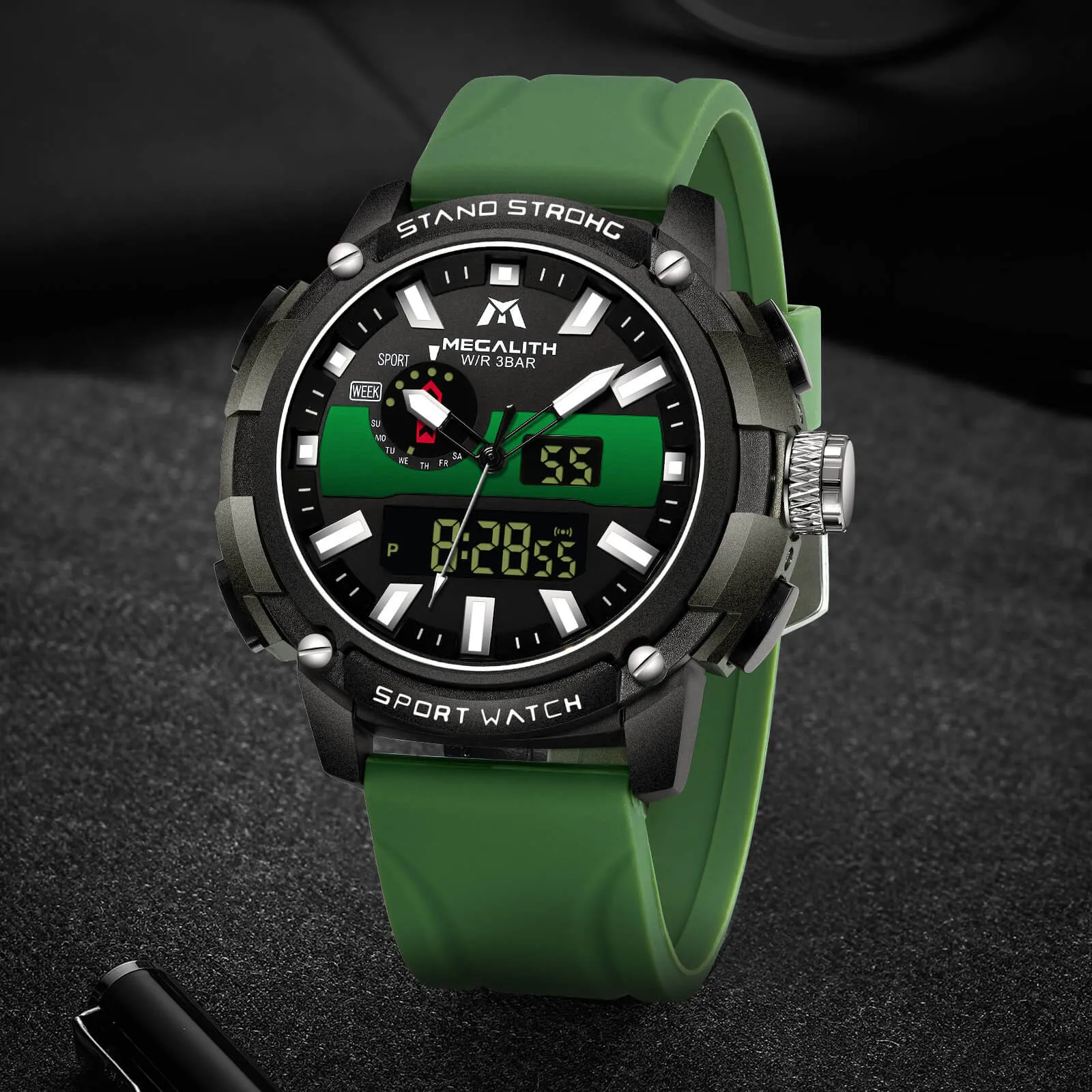 Analog Digital Watch | Rubber Band | 8265M