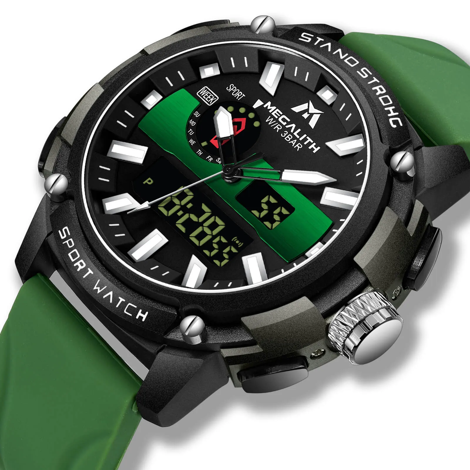 Analog Digital Watch | Rubber Band | 8265M