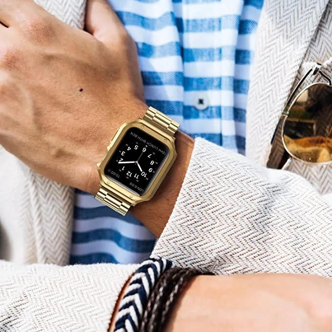 Apple Watch Gold Silicone case & Steel band