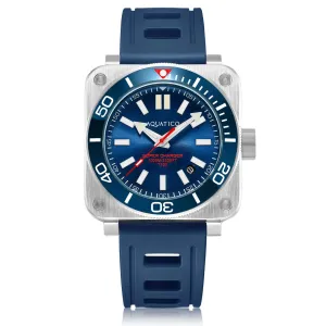 Aquatico Steel Man Blue Dial Ceramic Bezel Watch (SWISS MADE Sellita sw200-1)