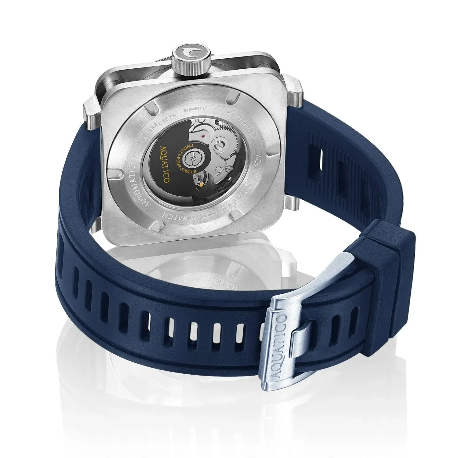 Aquatico Steel Man Blue Dial Ceramic Bezel Watch (SWISS MADE Sellita sw200-1)