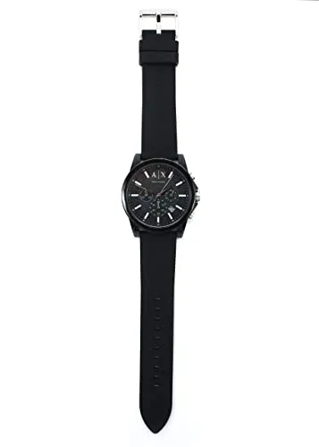 AX ARMANI EXCHANGE Men's Black Silicone Strap Watch (Model: AX1326)