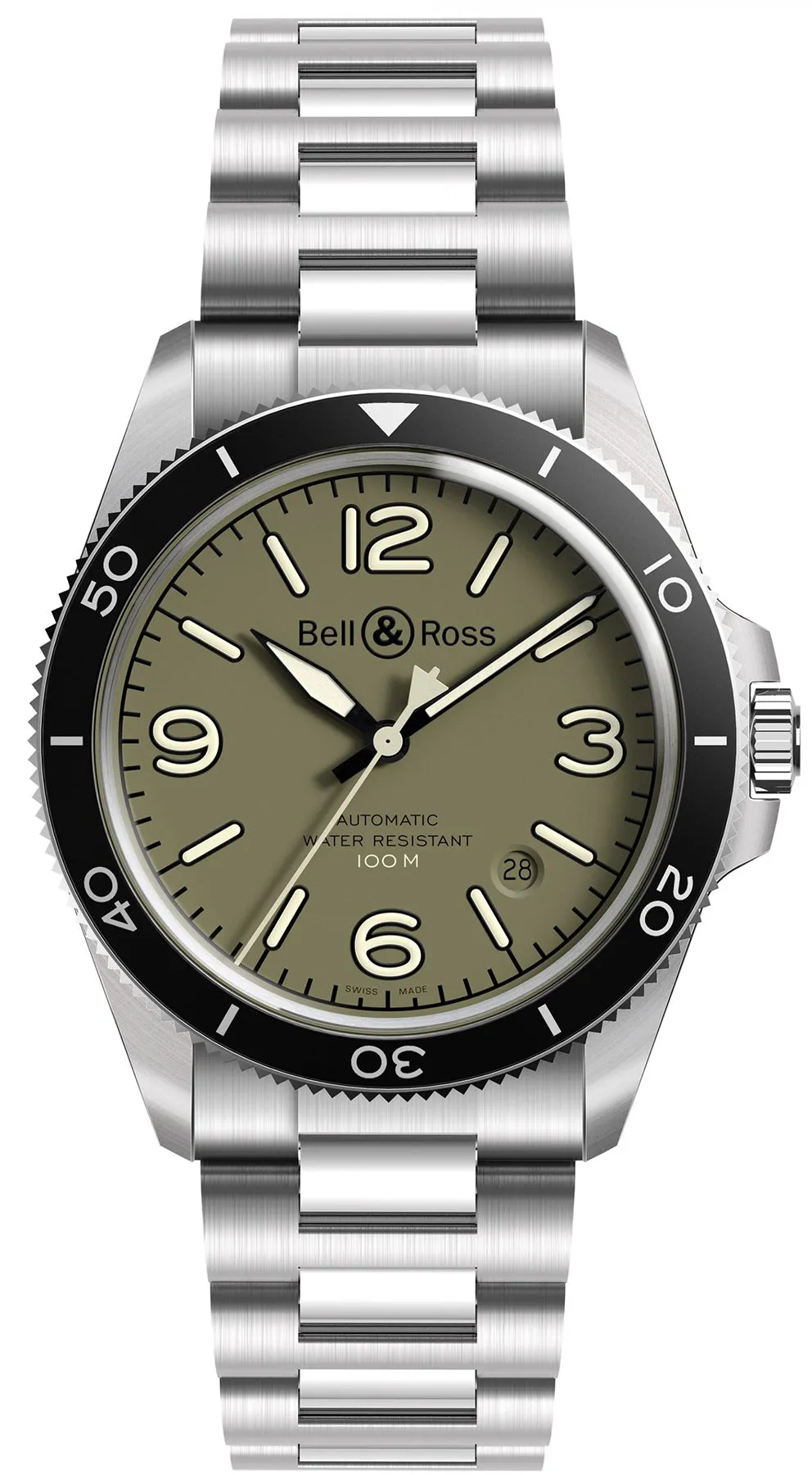 Bell & Ross Watch Vintage BR V2-92 Military Green Bracelet D