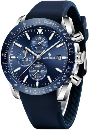 BENYAR AKNIGHT Mens Watches 45mm Big Face Waterproof Analog Quartz Chronograph Business Work Sport Casual Fashion Designer Dress Men's Wrist Watches with Calendar, Luminous Hand Watch for Men