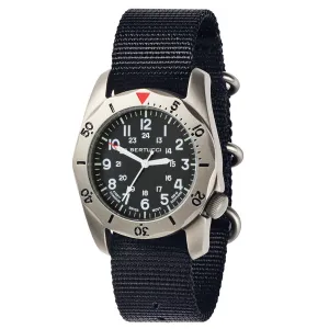 Bertucci A-2TR Vintage Mens Titanium Band Black Quartz Dial Watch - 12114