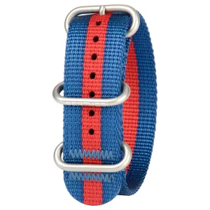 Bertucci DX3 Blue With Red Stripe Nylon Watch Band - B-163