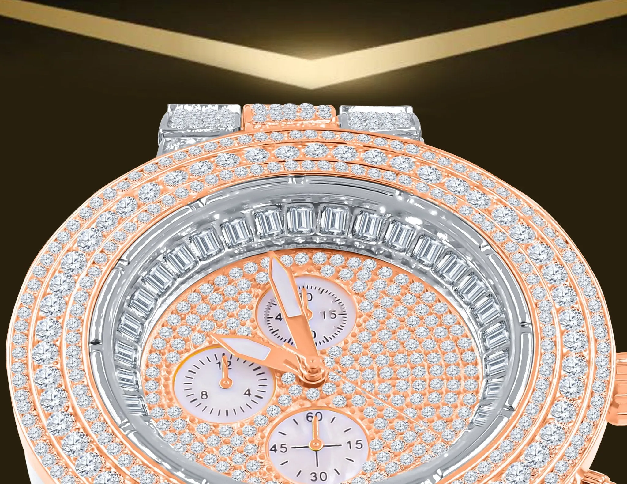 Bling Hip Hop Metal Watch - Fully Adjustable Links & Crystal Stones