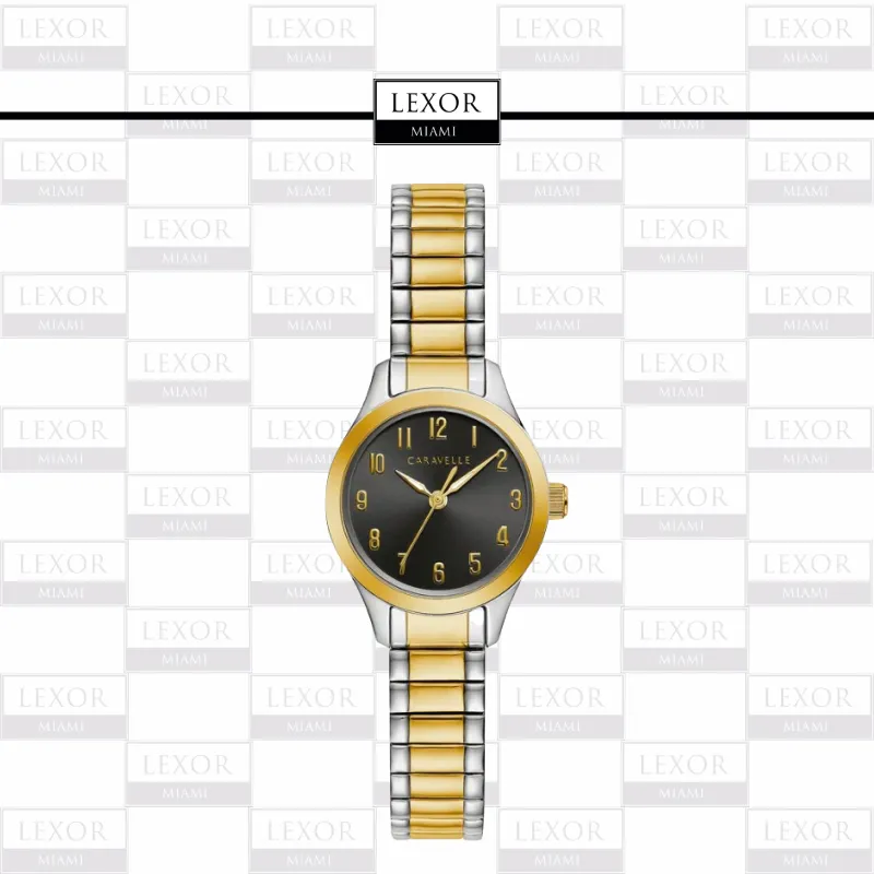 Bulova 45L185 Traditional Caravelle 2 Tone Stainless Steel Strap Women Watches