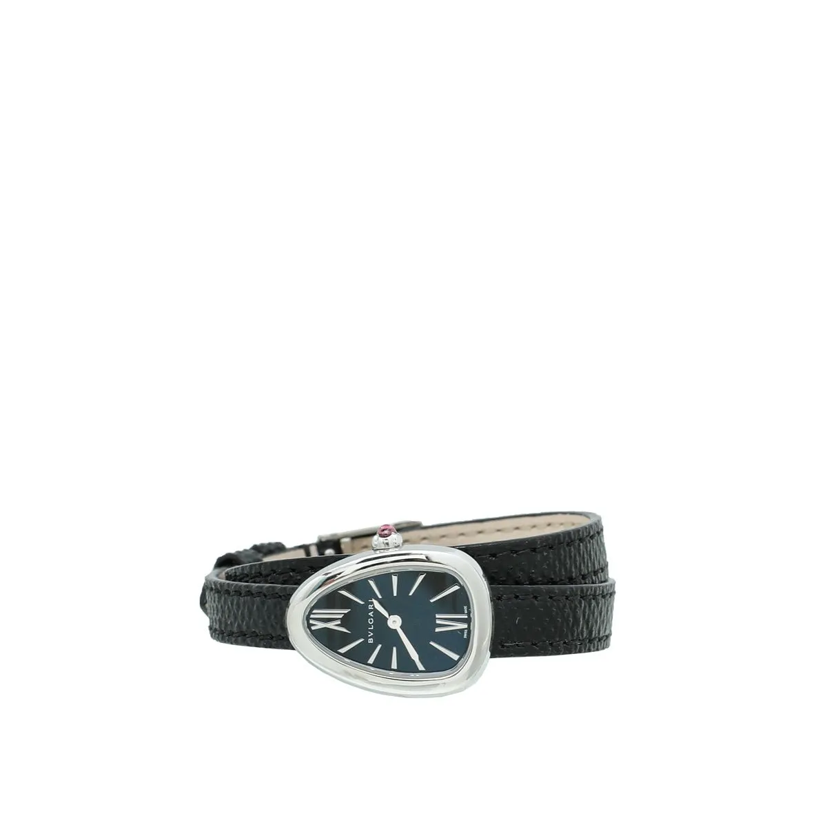 Bvlgari Steel Wrap Karung Strap Serpenti Twist Double Quartz 27mm Watch