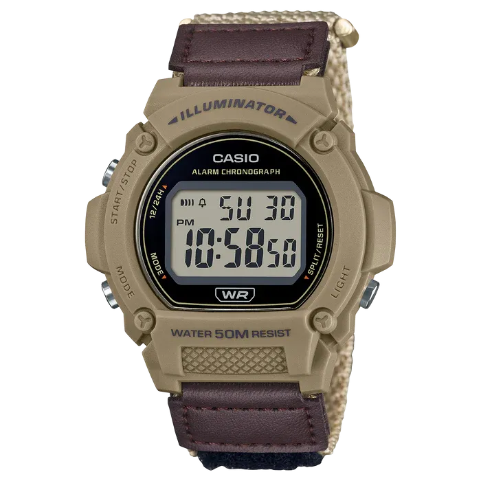 Casio - Standard Brown Fabric Strap Brown Dial Watch