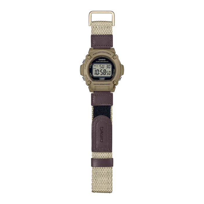 Casio - Standard Brown Fabric Strap Brown Dial Watch