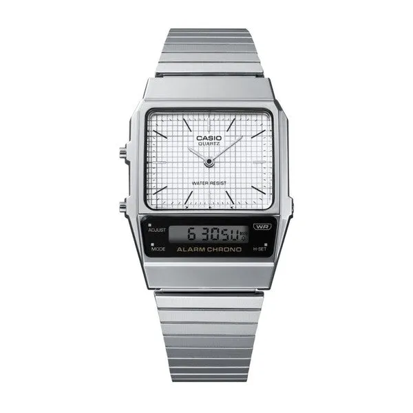 Casio Vintage Collection Analog - Digital Watch AQ800E-7A Silver