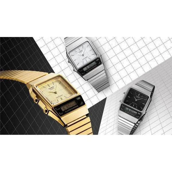 Casio Vintage Collection Analog - Digital Watch AQ800E-7A Silver