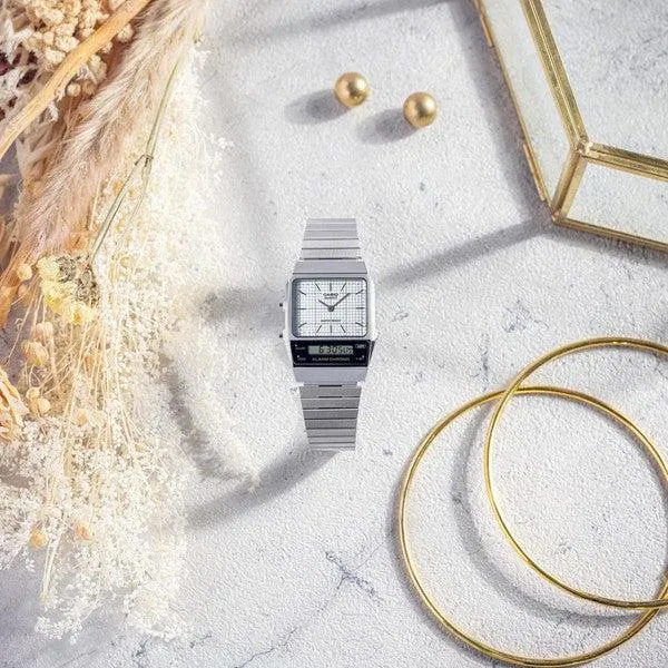 Casio Vintage Collection Analog - Digital Watch AQ800E-7A Silver
