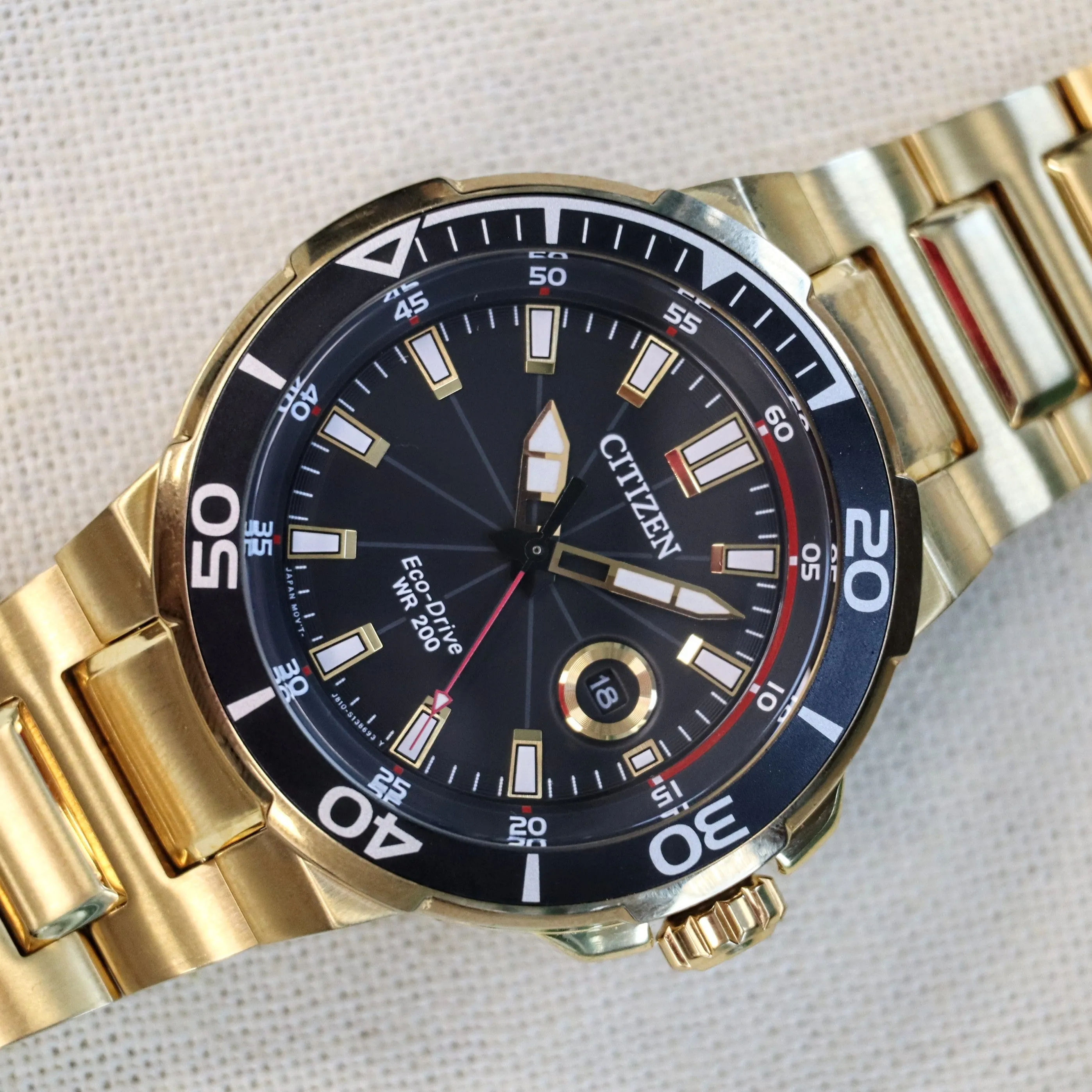 CITIZEN Endeavor Watch Eco-Drive WR 200 Diver Wristwatch Ref. AW1422-50E ALL S.S.