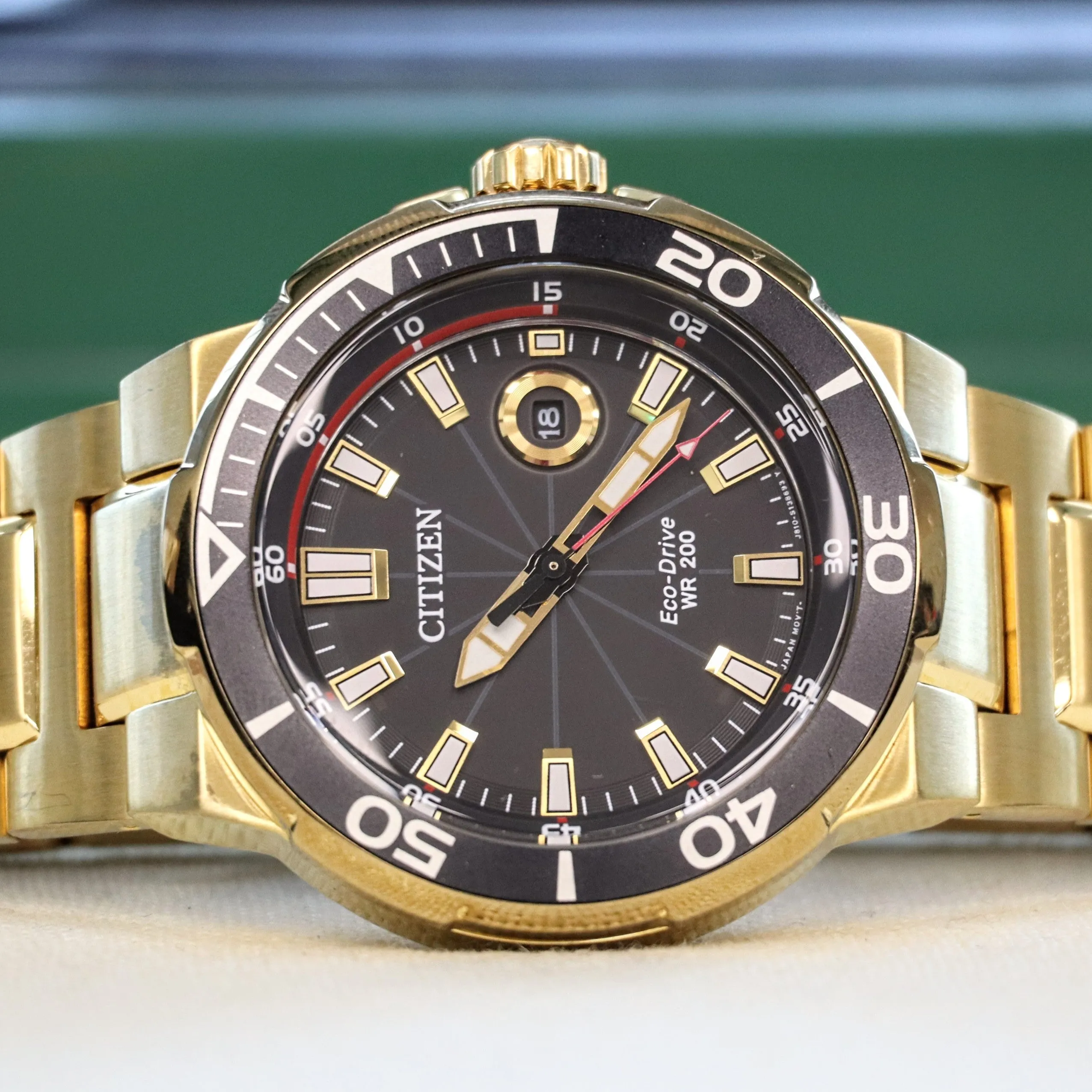 CITIZEN Endeavor Watch Eco-Drive WR 200 Diver Wristwatch Ref. AW1422-50E ALL S.S.