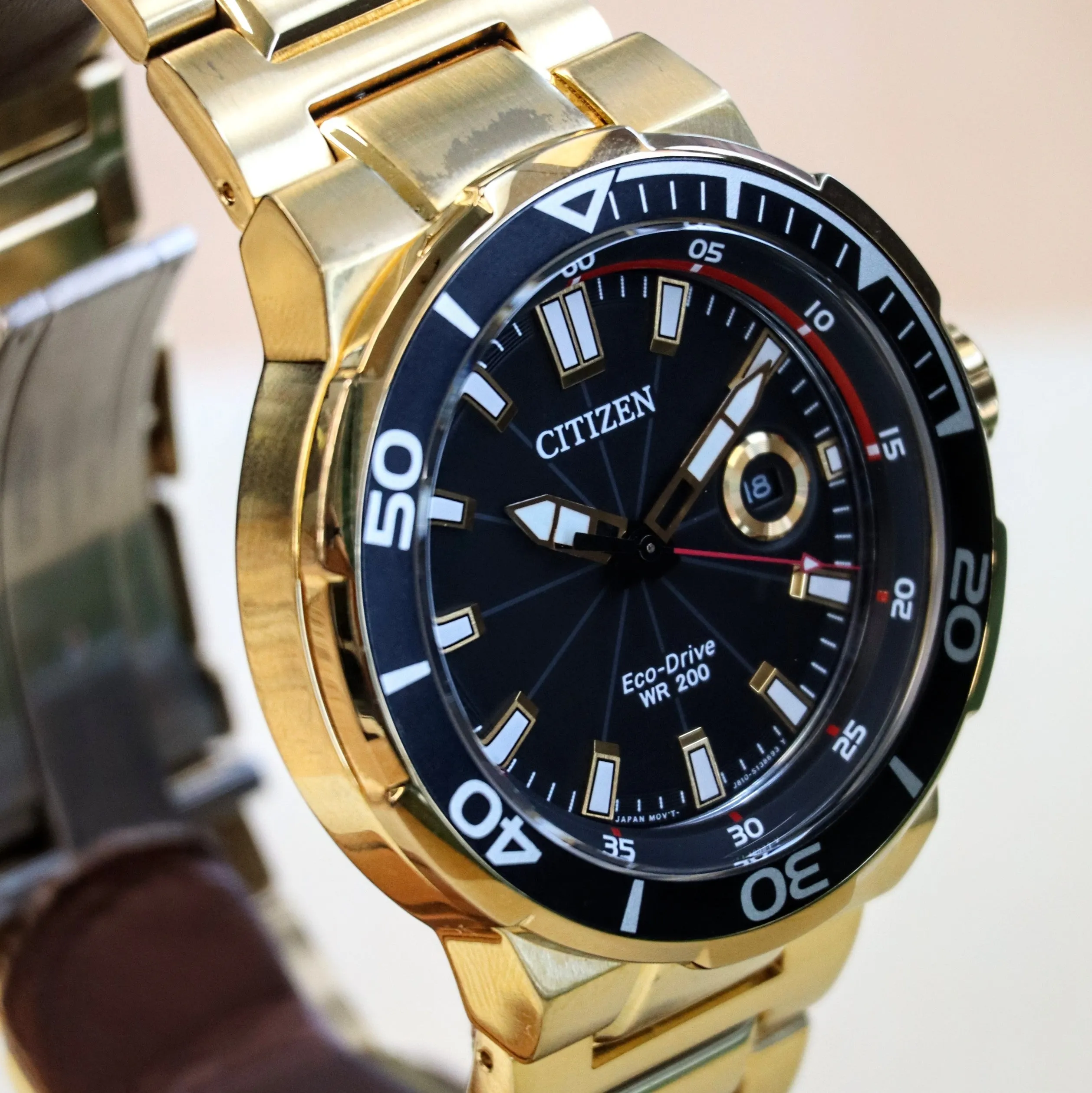 CITIZEN Endeavor Watch Eco-Drive WR 200 Diver Wristwatch Ref. AW1422-50E ALL S.S.