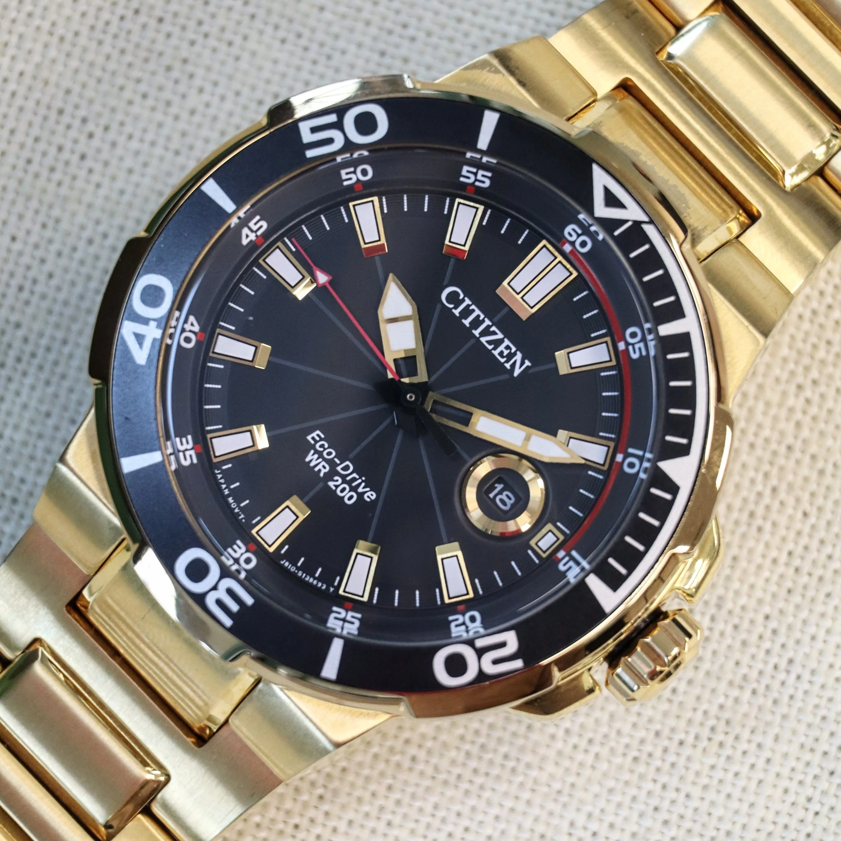 CITIZEN Endeavor Watch Eco-Drive WR 200 Diver Wristwatch Ref. AW1422-50E ALL S.S.