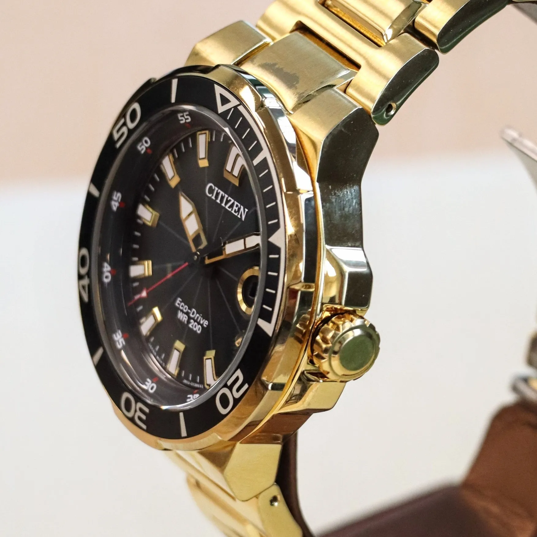 CITIZEN Endeavor Watch Eco-Drive WR 200 Diver Wristwatch Ref. AW1422-50E ALL S.S.