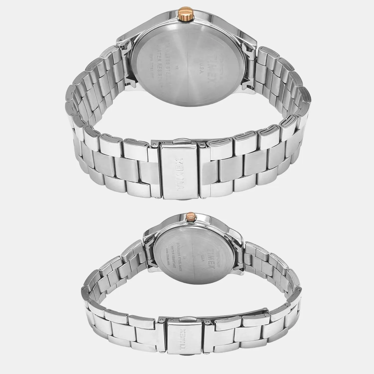 Couple Silver Couple Analog Stainless Steel Watch TW00PR274