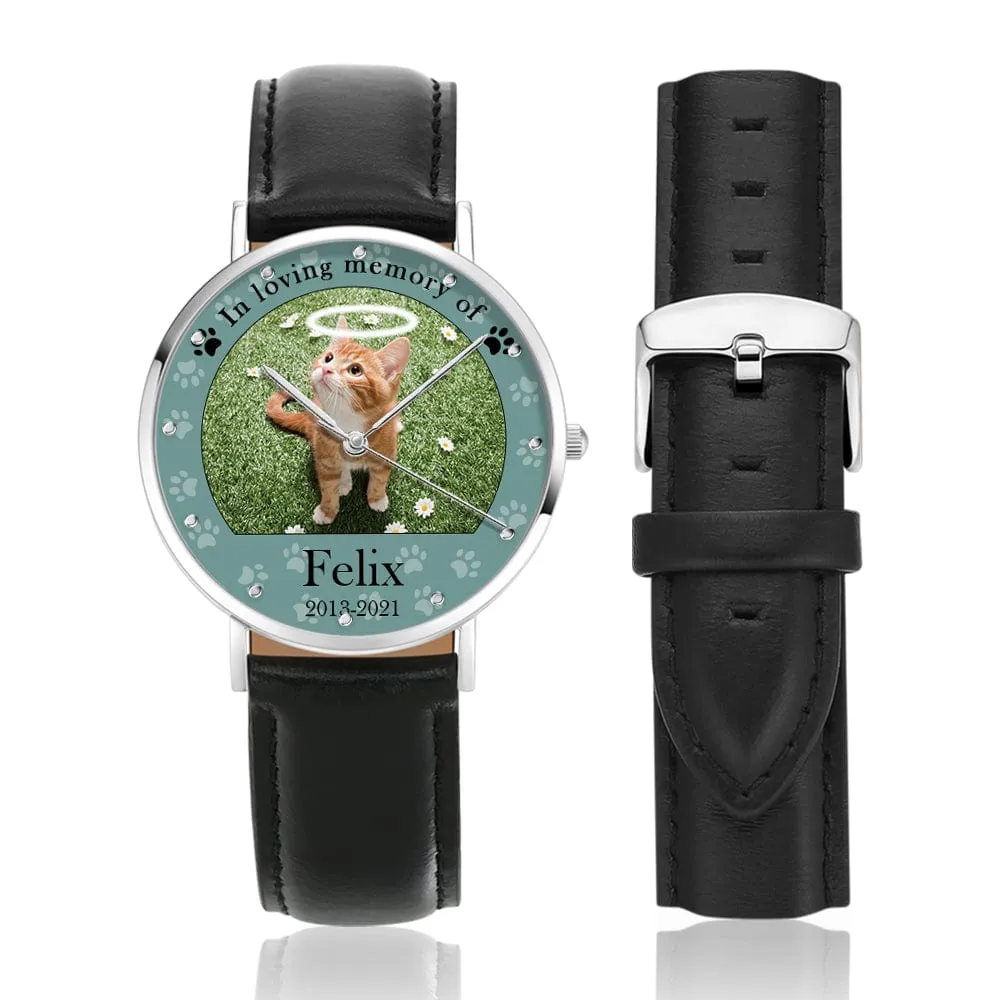 Custom Photo Watch Pet Loss Watch in Loving Pet Memorial Gifts